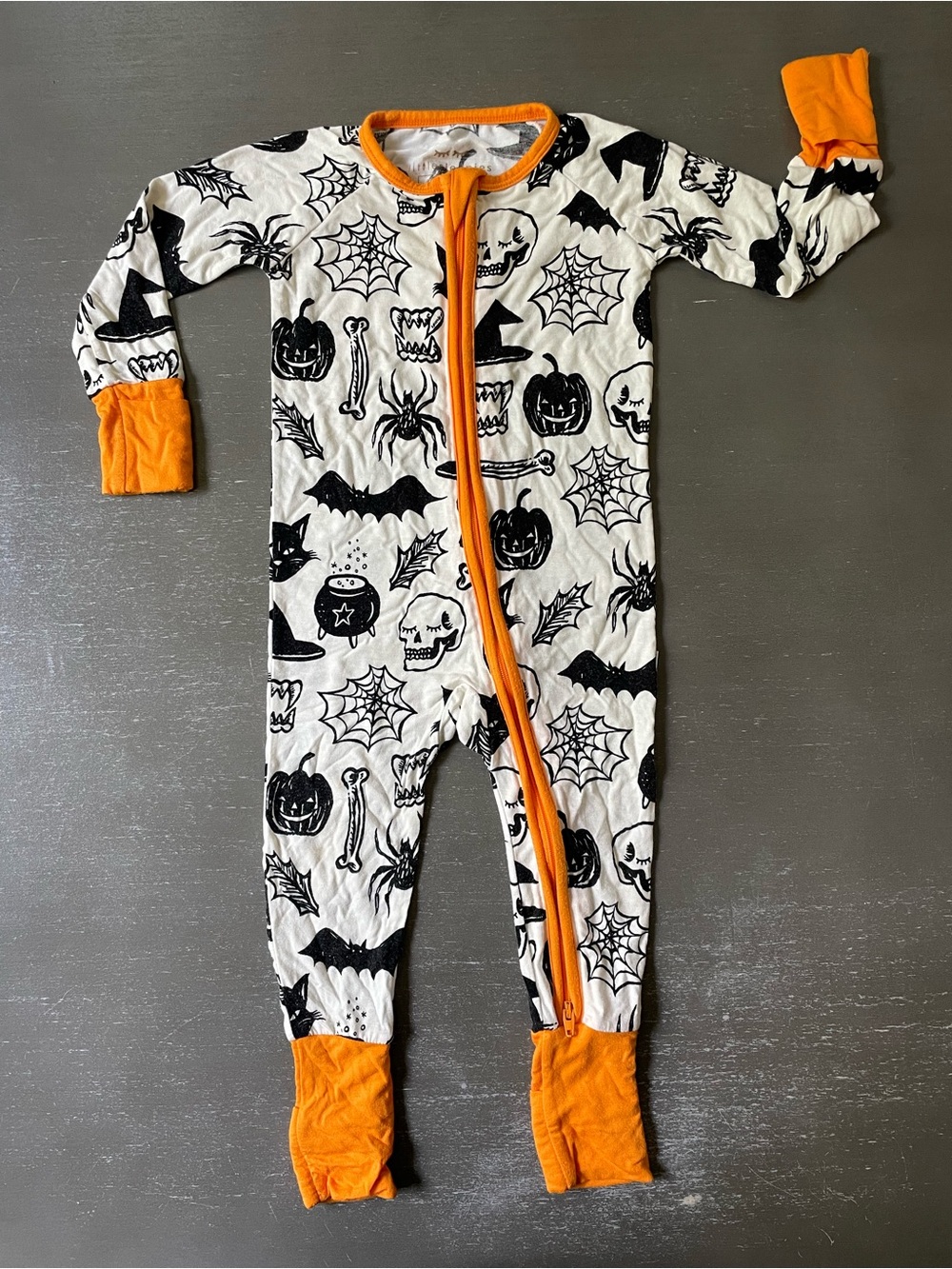 6-12m Little Sleepies Bamboo Zippy in Halloween Witches Brew Print